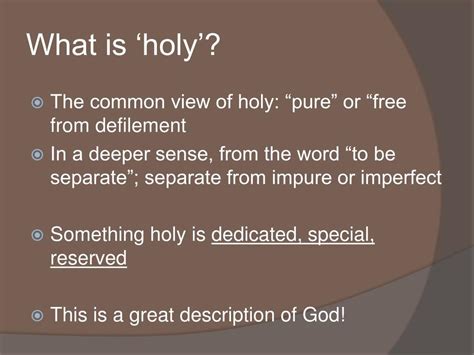 Holy meaning and definitions .
